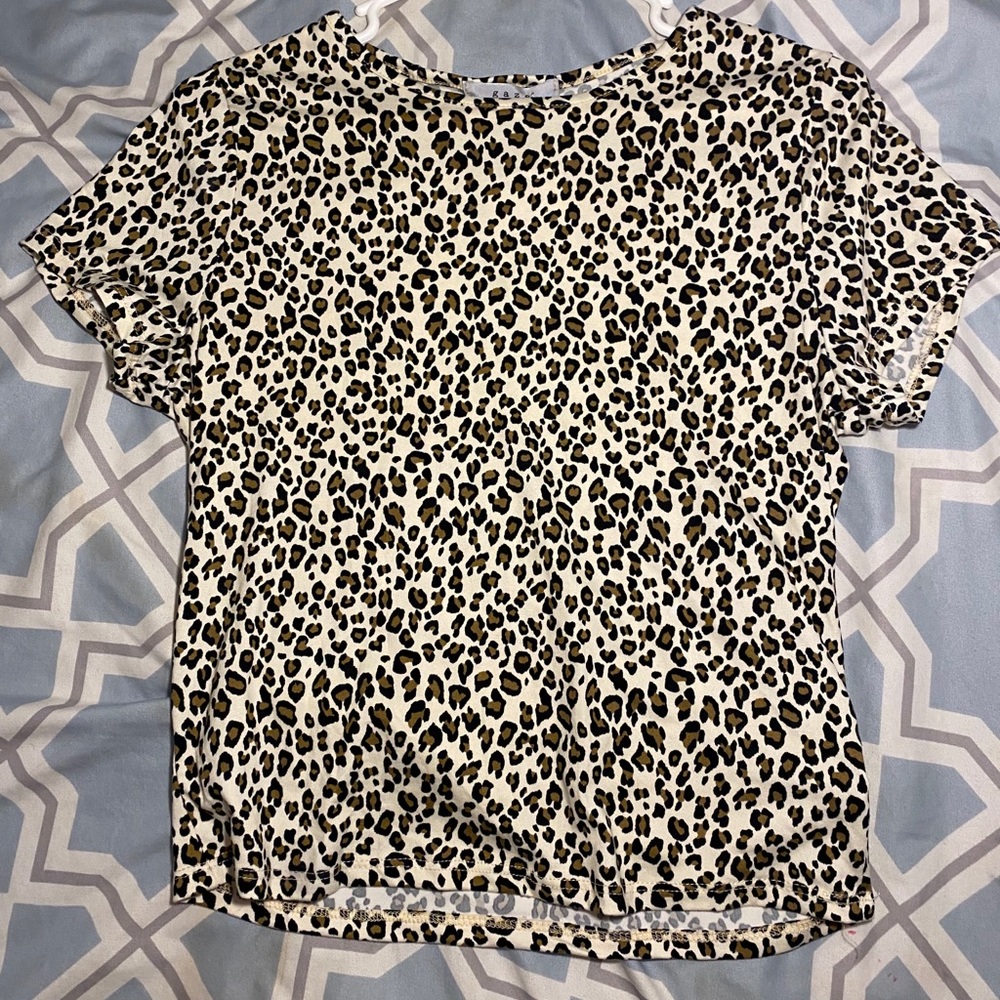 Cheetah print super soft short sleeve shirt
